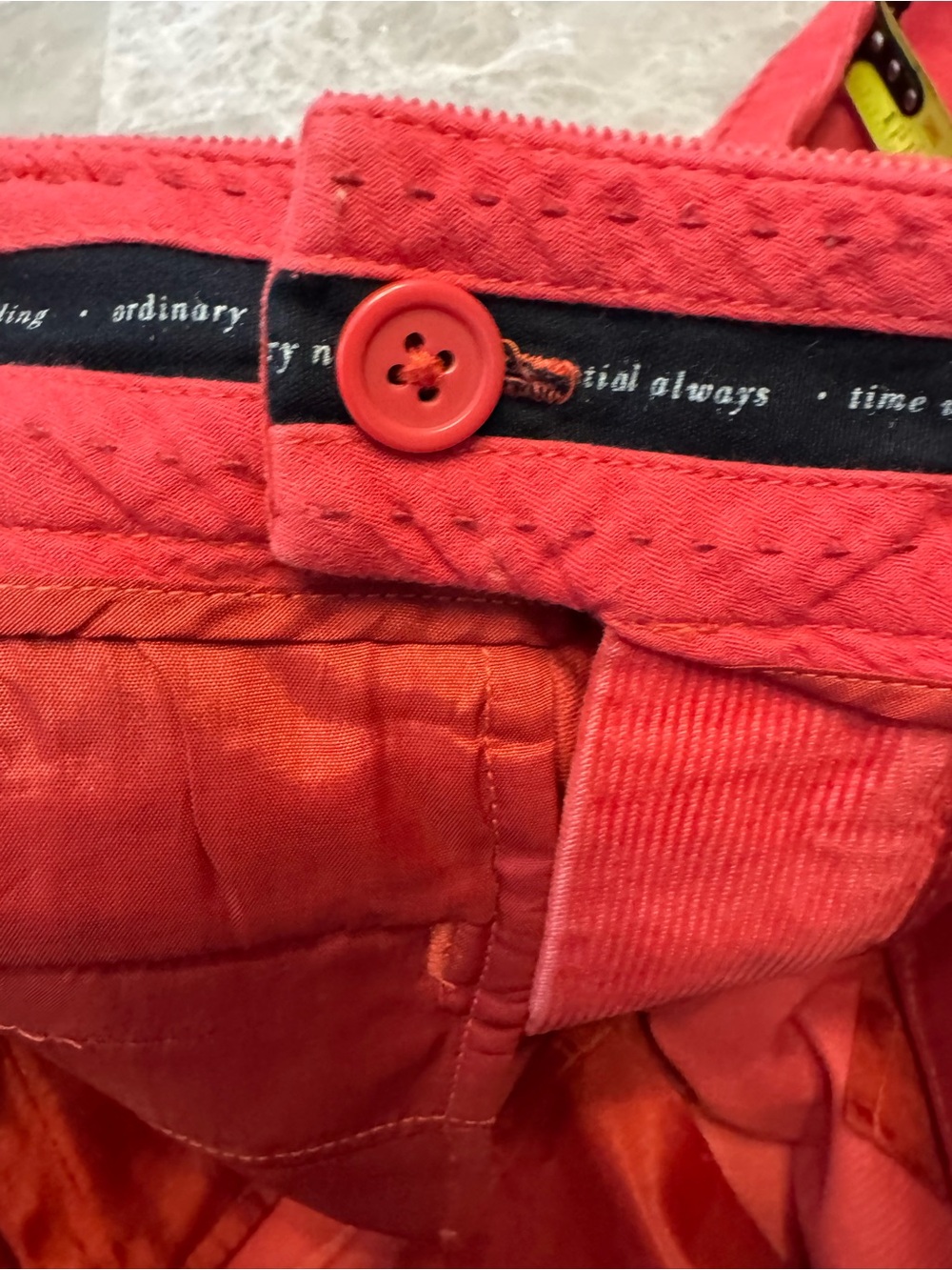 Anthropologie Womens Pants Essential Collection Corduroy Pink/Rose size 0 - Picture 11 of 13